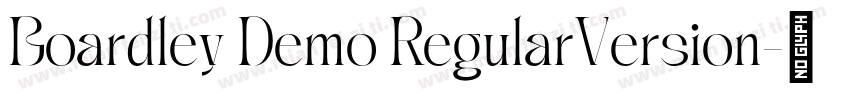 Boardley Demo RegularVersion字体转换